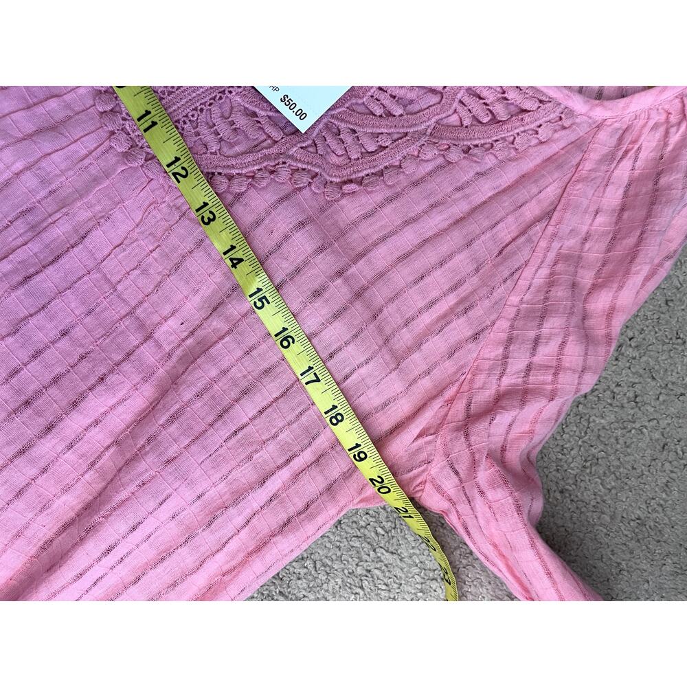 NWT Izod Pink Long Sleeve Coral Bay Blouse M - Picture 5 of 5